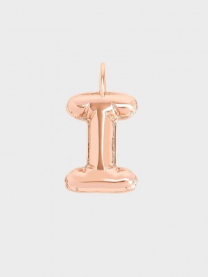 Charles & Keith Alphabet 'I' Charm Pembe Altın | ZVRQ-73209
