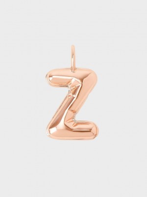 Charles & Keith Alphabet 'Z' Charm Pembe Altın | ZHYR-45672