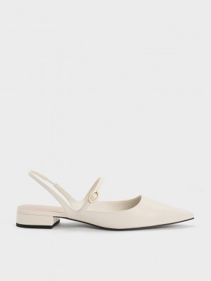 Charles & Keith Arkası Açık Mary Jane Flats Pembe | ABGY-37649