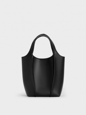 Charles & Keith Arlys Tote Bag Siyah | FHAP-78651