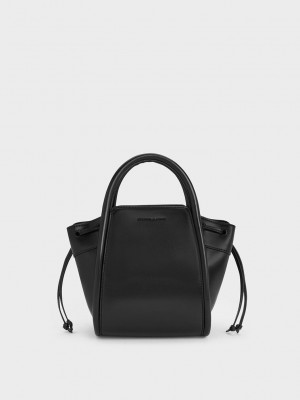 Charles & Keith Ashby Slouchy Tote Bag Siyah | SWOM-05346