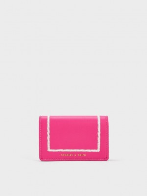 Charles & Keith Astra Contrast Trim Wallet Küpe Çiçeği | BQMC-62817