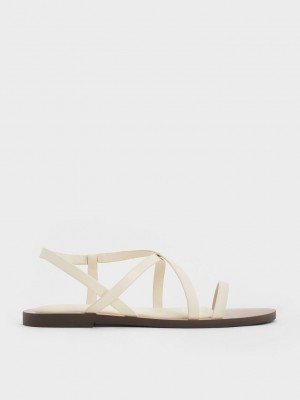 Charles & Keith Asymmetrical Askısı Sandals Pembe | VLTQ-95403