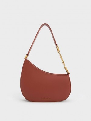 Charles & Keith Asymmetrical Shoulder bag Bej Rengi | EQYO-37245