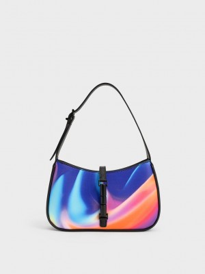 Charles & Keith Cesia Holographic Shoulder Bag Aurora | JMSN-98631