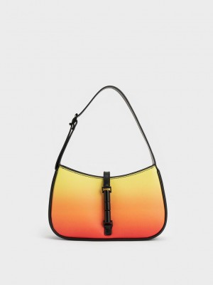 Charles & Keith Cesia Ombre Shoulder Bag Sunset | JONI-46285
