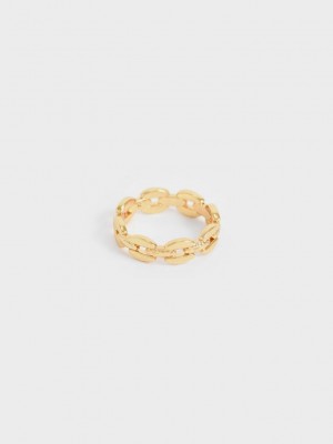 Charles & Keith Chain-Link Ring Altın | CBRD-38765