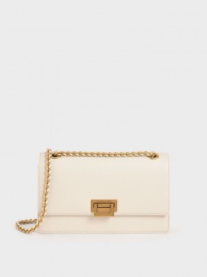 Charles & Keith Chain Askılı Evening Bag Krema | JFYA-05712