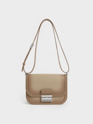 Charles & Keith Charlot Bag Kahverengi | VLXC-82971