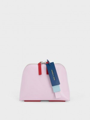 Charles & Keith Cockade Crossbody Bag Mor | GRQS-25698