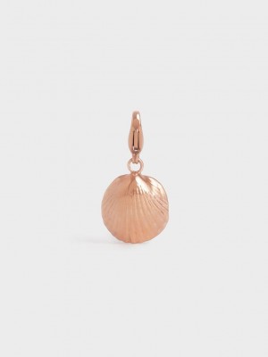 Charles & Keith Cockle Seashell Charm Pembe Altın | ZBER-90734