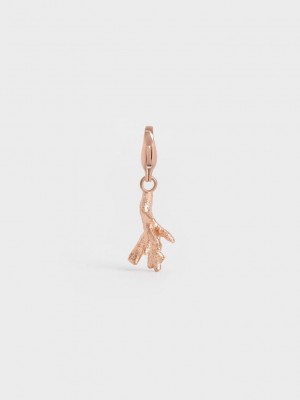 Charles & Keith Coral Charm Pembe Altın | OGQJ-85137