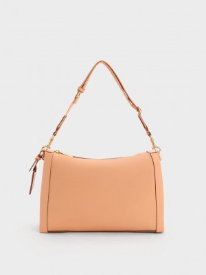 Charles & Keith Cordele Slouchy Shoulder Bag Turuncu | KDOT-96418