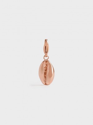 Charles & Keith Cowrie Seashell Charm Pembe Altın | JGLR-18364