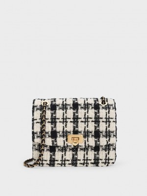 Charles & Keith Cressida Tweed Chain Askılı Bag Renkli | KVRF-42715