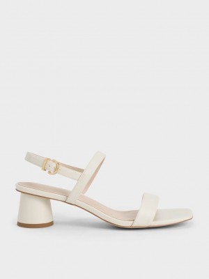 Charles & Keith Cylindrical Heel Back Askılı Sandals Pembe | SMYC-59074