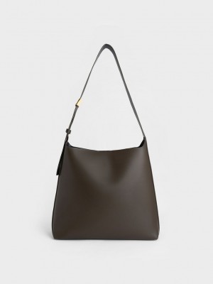 Charles & Keith Edna Tote Bag Koyu | ONLD-79120