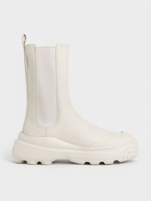 Charles & Keith Elba Round-Burunlu Chelsea Boots Pembe | KGAR-32065