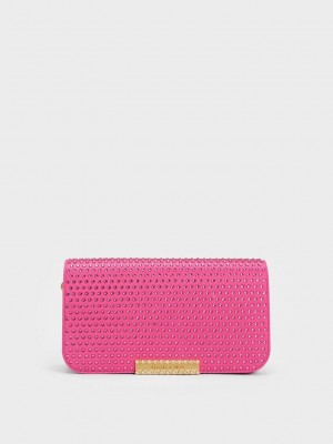 Charles & Keith Embellished Chain Askılı Bag Küpe Çiçeği | YHLS-03126