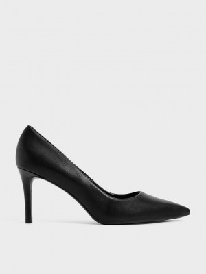 Charles & Keith Emmy Pointed-Burunlu Stiletto Pumps Siyah | PBSD-24815