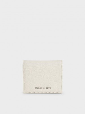 Charles & Keith Front Flap Small Wallet Krema | YVKX-35614
