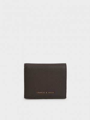 Charles & Keith Front Flap Small Wallet Koyu | BICL-97521