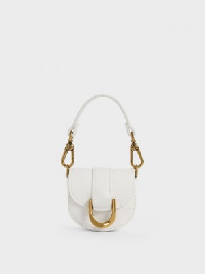 Charles & Keith Gabine AirPods Pouch Beyaz | FGOL-60195