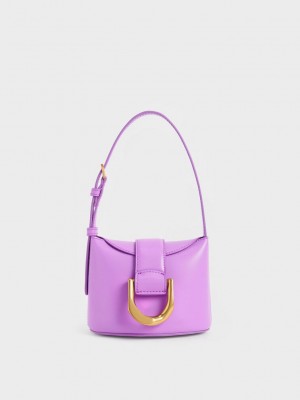 Charles & Keith Gabine Bucket Bag Mor | JTDQ-42057