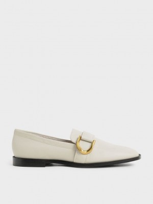 Charles & Keith Gabine Buckled Deri Loafers? Pembe | YWCU-65407