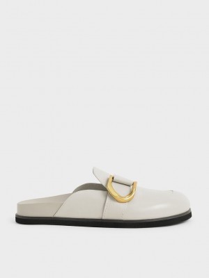 Charles & Keith Gabine Buckled Deri Loafer Mules? Pembe | ERVO-20436