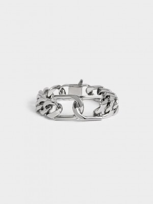 Charles & Keith Gabine Chain-Link Bracelet Gümüş | WEXU-05934