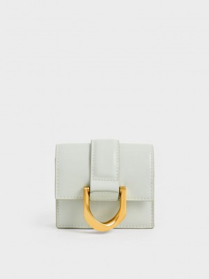 Charles & Keith Gabine Chain-Link Card Holder Nane Yeşil | UHFT-40985