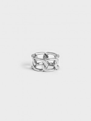 Charles & Keith Gabine Chain-Link Ring Gümüş | QIHA-82364
