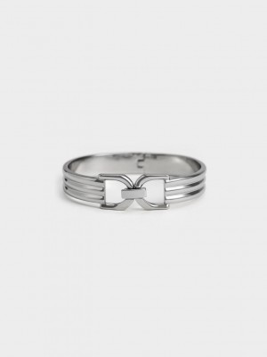 Charles & Keith Gabine Cuff Bracelet Gümüş | VDAG-24710