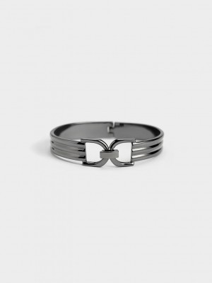 Charles & Keith Gabine Cuff Bracelet Siyah | SMWA-24906