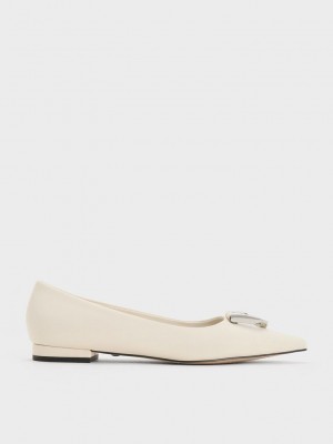 Charles & Keith Gabine Deri Ballerinas Pembe | FCWQ-05237