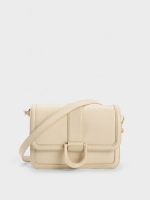 Charles & Keith Gabine Deri Crossbody Bag Pembe | ENXB-92368