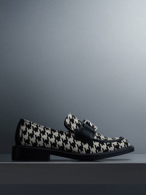 Charles & Keith Gabine Deri Houndstooth Loafers Renkli | DTJS-12730
