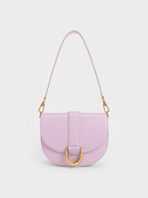 Charles & Keith Gabine Saddle Bag Mor | MWFU-53470