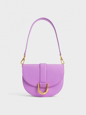 Charles & Keith Gabine Saddle Bag Mor | ZARI-94057