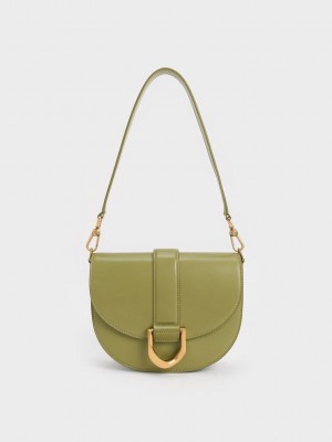 Charles & Keith Gabine Saddle Bag Pistachio | DPAC-40315