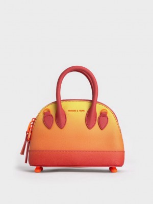 Charles & Keith Harmonee Bowling Bag Sunset | JEUQ-80927