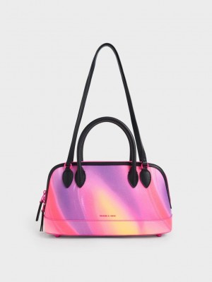 Charles & Keith Harmonee Four Handle Tote Holographic | ZNQL-91307