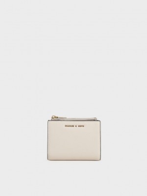 Charles & Keith Harmonee Top Zip Small Wallet Beyaz | CZAY-42673