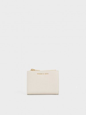 Charles & Keith Harmonee Top Zip Small Wallet Krema | VLAM-87952