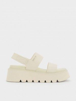 Charles & Keith Jadis Tıknaz Flatform Sandals Pembe | ZDMP-65407