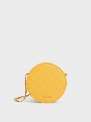 Charles & Keith Kapitone Circle Bag Sarı | CSWM-40135