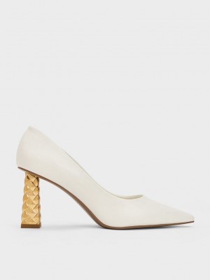 Charles & Keith Kapitone Heel Pointed-Burunlu Pumps Pembe | UERV-71283