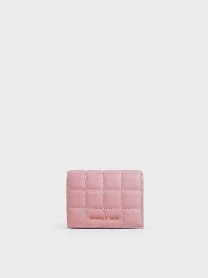 Charles & Keith Kapitone Mini Kısa Wallet Pembe | BWOC-47830