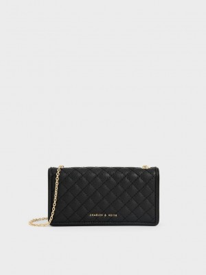 Charles & Keith Kapitone Pouch Siyah | KHPS-72953